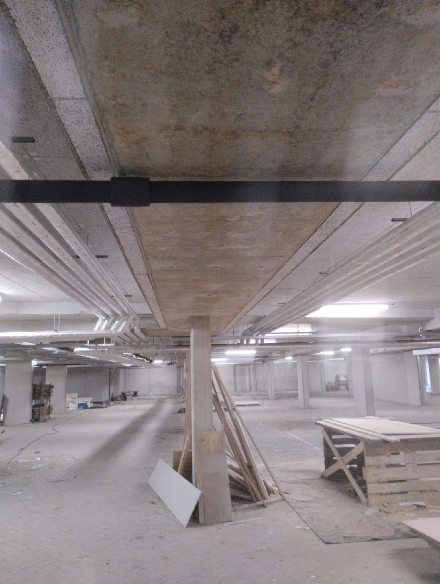 Plumber installing copper pipes and fittings