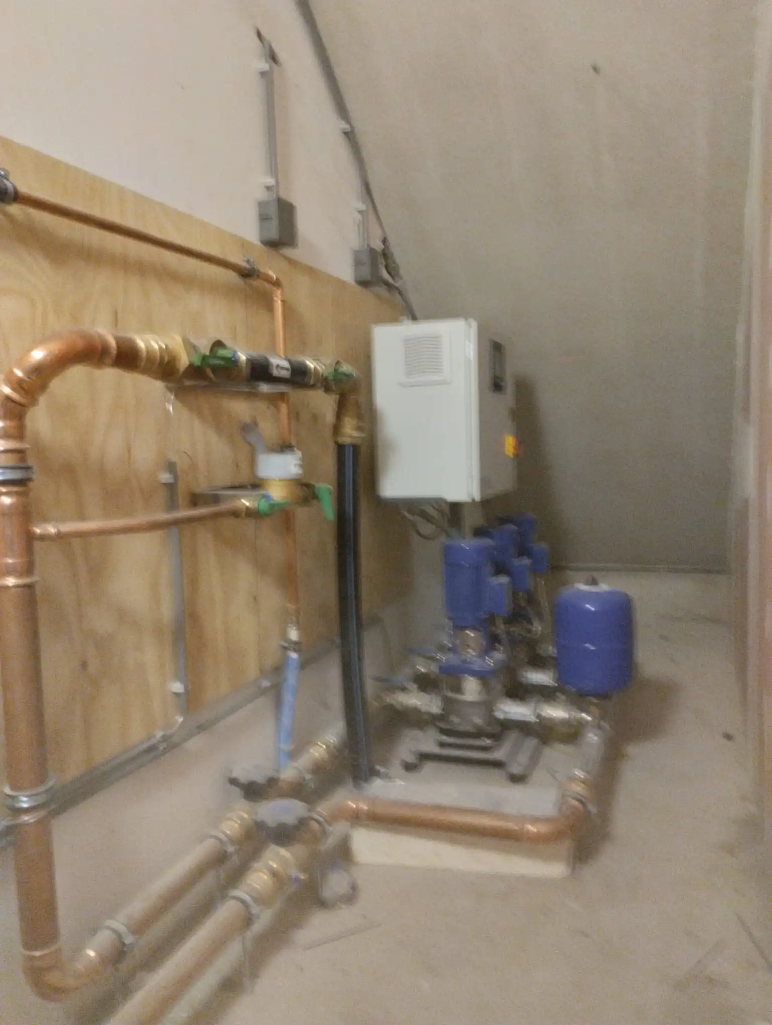 Heating installation showing a radiator being connected